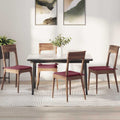 Vidaxl zitkussens 4 pcs wijnrood 40 x 40 x 3 cm stof