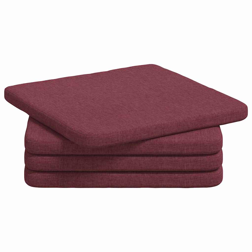 Vidaxl zitkussens 4 pcs wijnrood 40 x 40 x 3 cm stof