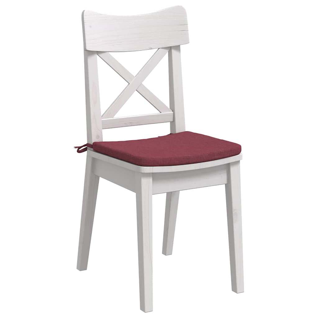 Vidaxl zitkussens 4 pcs wijnrood 40 x 40 x 3 cm stof