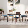 Vidaxl zitkussens 4 pcs blauw 40 x 40 x 3 cm fluweel