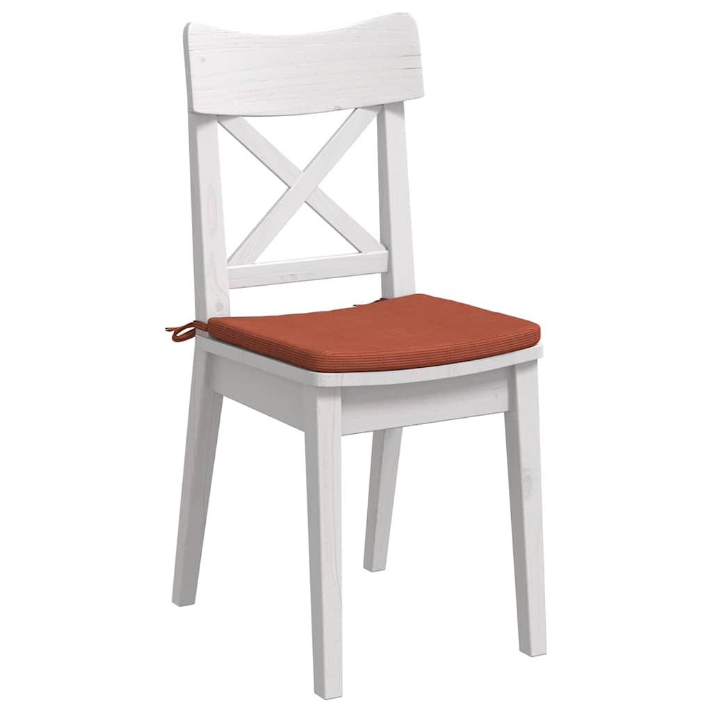 Vidaxl zitkussens 4 st katoen stof rood-oranje 40 x 40 x 3 cm