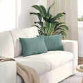 Vidaxl sofa kussens 2 stuks zeegroen 50 x 30 cm cordstof