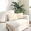 Vidaxl sofa kussens 2 stuks crème 50 x 30 cm cordstof