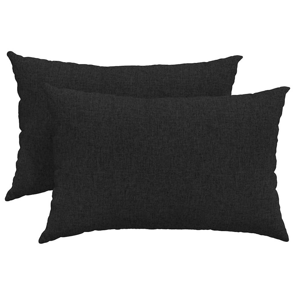 Vidaxl sofa kussens 2 st stof zwart 60 x 40 cm
