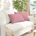 Vidaxl sofa kussens 2 stuks roze 60 x 40 cm cordstof