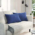 Vidaxl sofa kussens 2 stuks politieblauw 60 x 40 cm cordstof