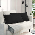 Vidaxl sofa kussens 2 st stof zwart 80 x 40 cm