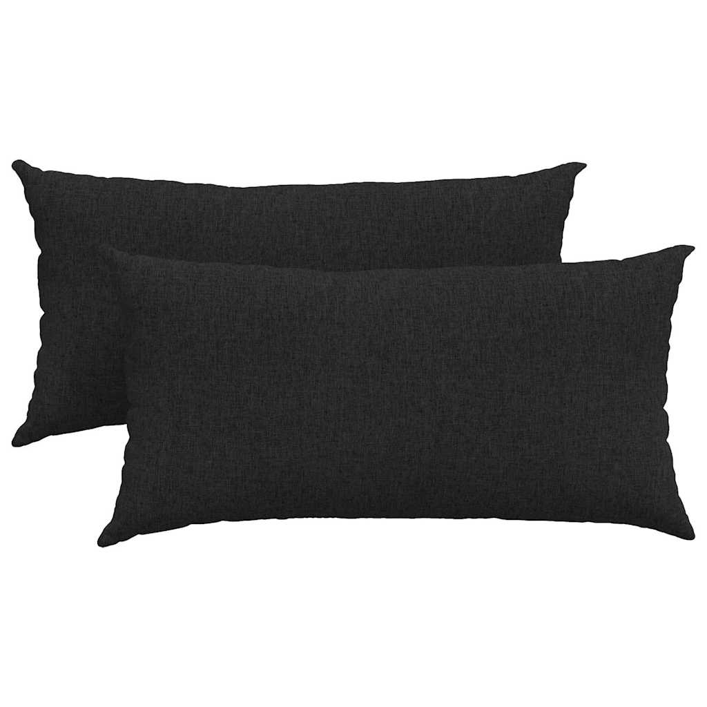 Vidaxl sofa kussens 2 st stof zwart 80 x 40 cm