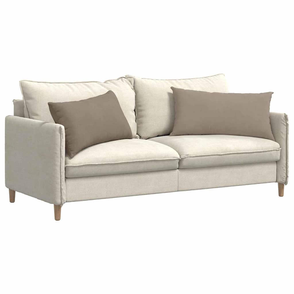 Vidaxl sofa kussens 2 st stof taupe 80 x 40 cm
