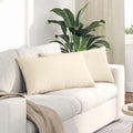Vidaxl sofa kussens 2 stuks crème 80 x 40 cm cordstof