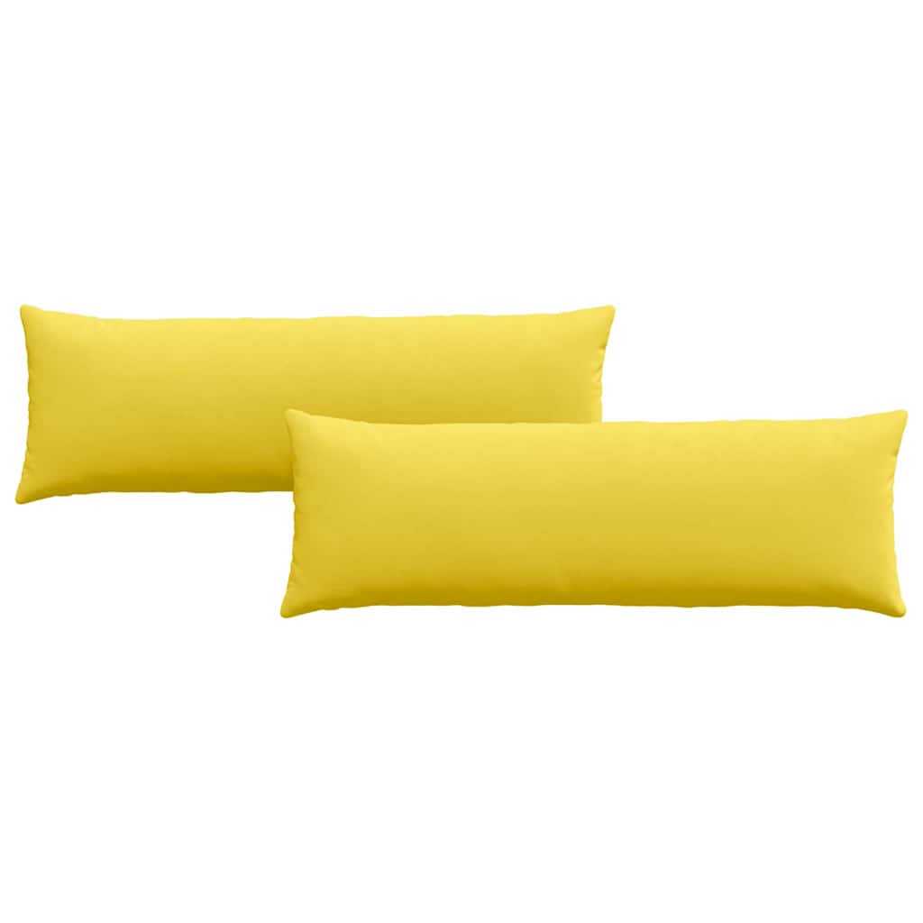 Vidaxl sofa kussens 2 st stof lichtgeel 120 x 40 cm