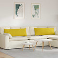 Vidaxl sofa kussens 2 stuks geel 120 x 40 cm cordstof