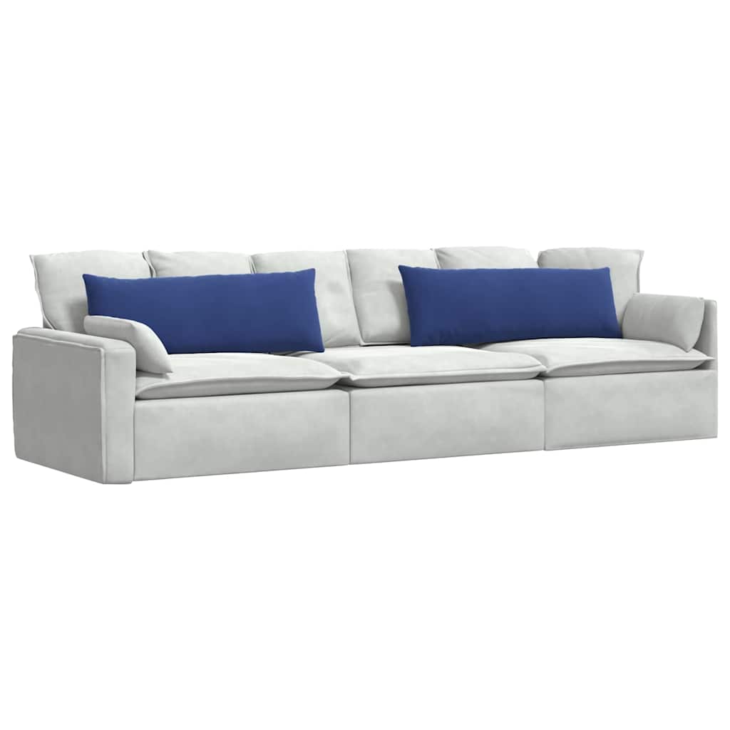 Vidaxl sofa kussens 2 st fluweel politieblauw 120 x 40 cm