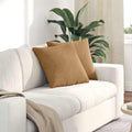 Vidaxl sofa kussens 2 stuks bruin 45 x 45 cm cordstof
