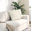 Vidaxl sofa kussens 2 stuks crème 45 x 45 cm cordstof
