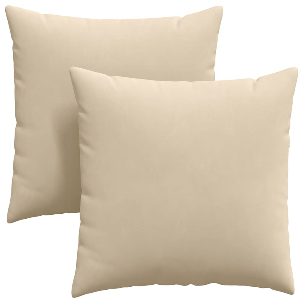 Vidaxl sofa kussens 2 stuks crème 60 x 60 cm stof