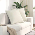 Vidaxl sofa kussens 2 stuks crème 80 x 80 cm cordstof
