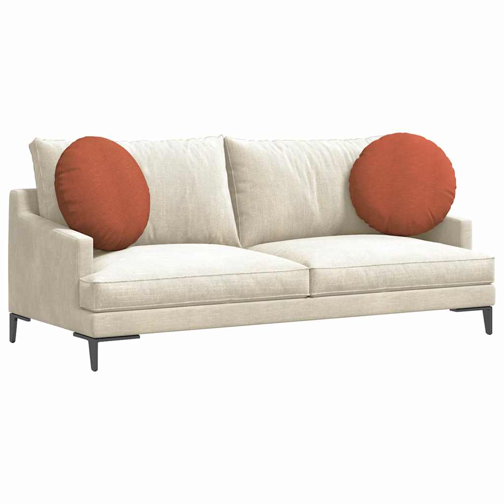 Vidaxl zitkussens 2 st katoen stof rood-oranje ø50 x 19 cm
