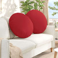 Vidaxl zitkussens 2 pcs rood ø60 x 21 cm stof