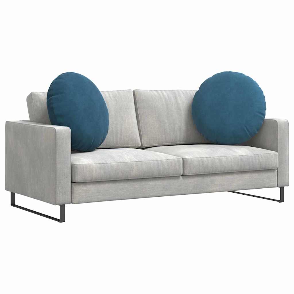 Vidaxl zitkussens 2 stuks blauw ø 40 x 13 cm fluweel