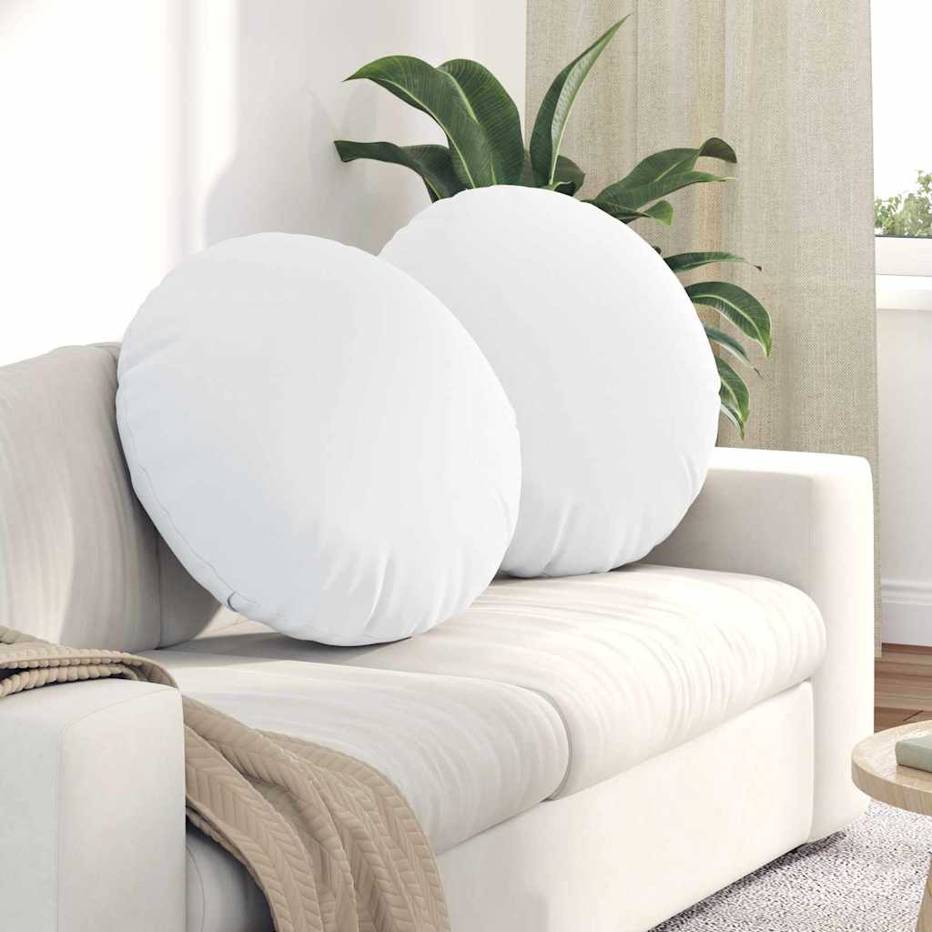 Vidaxl zitkussens 2 st stof wit ø80 x 29 cm