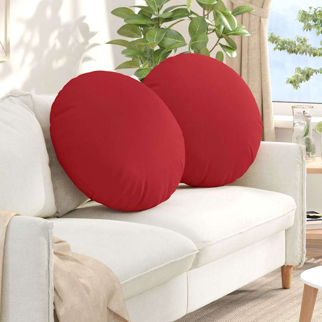 Vidaxl zitkussens 2 st stof rood ø80 x 29 cm