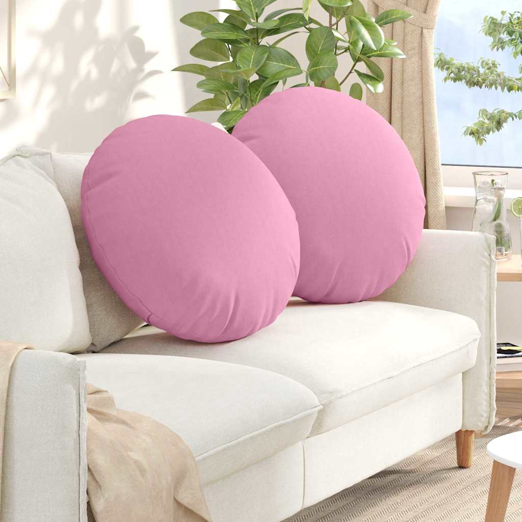 Vidaxl zitkussens 2 st stof roze ø80 x 29 cm