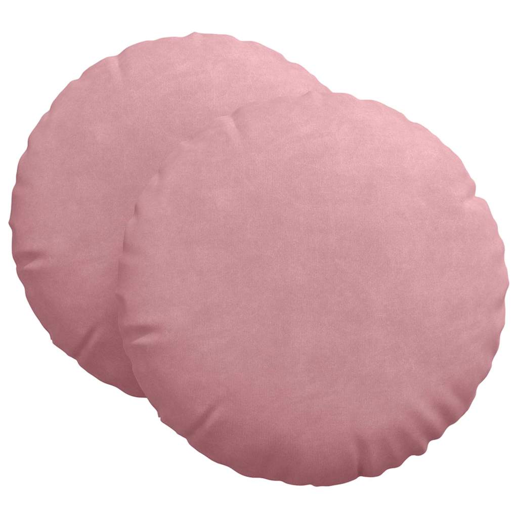 Vidaxl zitkussens 2 pcs roze ø 80 x 29 cm fluweel