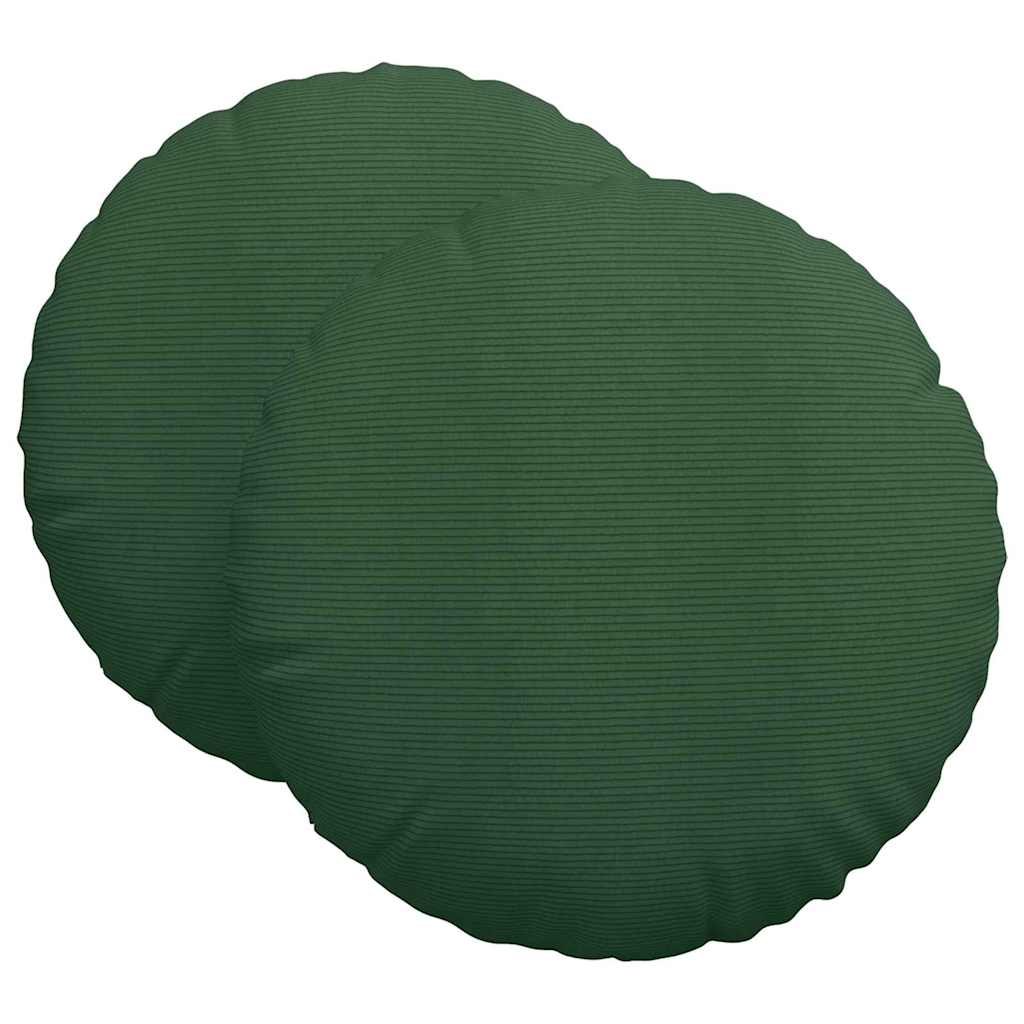 Vidaxl zitkussens 2 pcs donkergroen ø 80 cm katoen stof