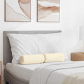 Vidaxl bolster kussens 2 st katoen stof crème dia. 15 x 40 cm