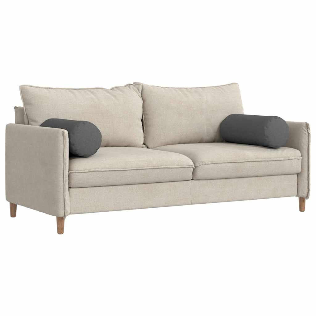 Vidaxl bolster kussens 2 st stof donkergrijs ø 25 x 70 cm