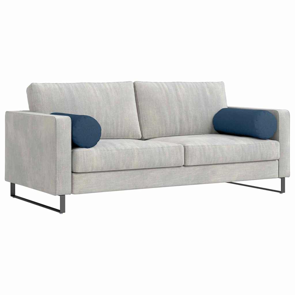 Vidaxl bolster kussens 2 stuks blauw ø 25 x 70 cm stof