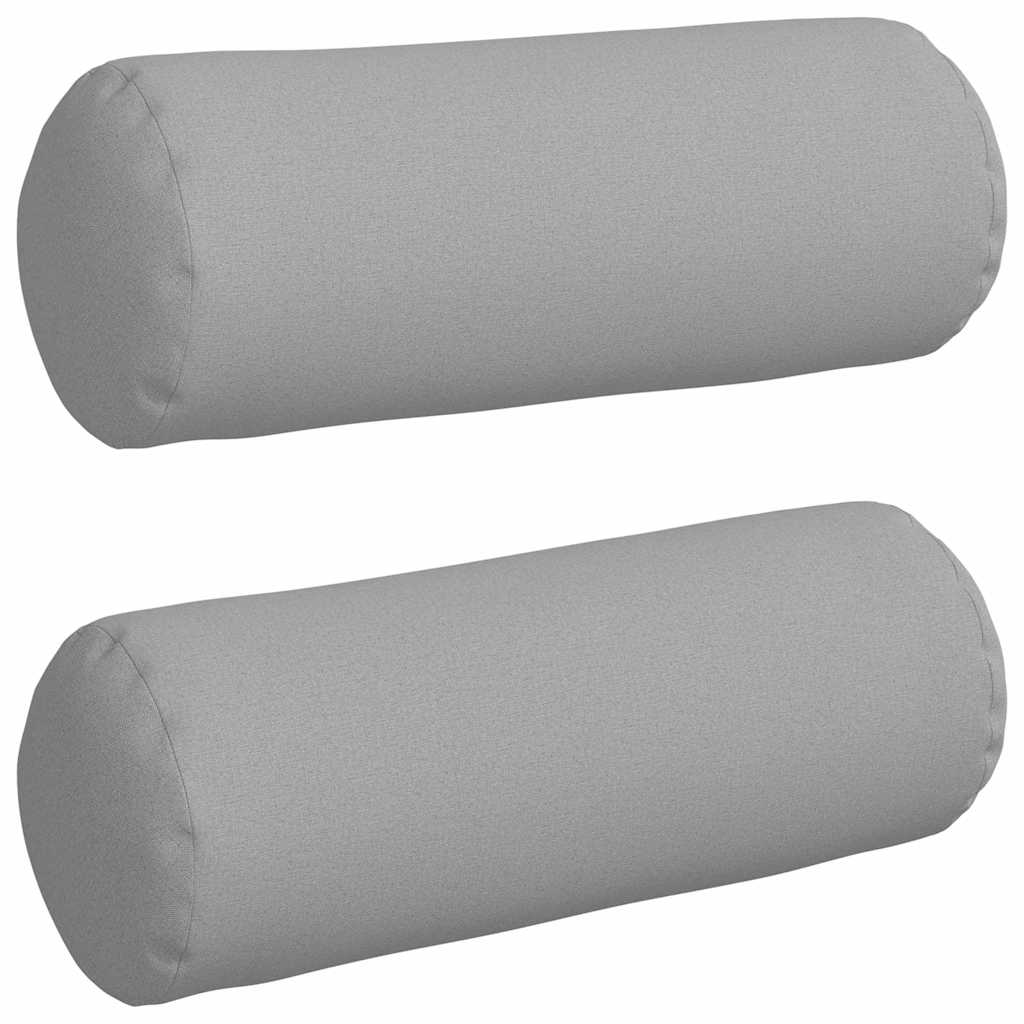 Vidaxl bolster kussens 2 st stof wolkengrijs ø 25 x 70 cm