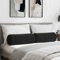 Vidaxl bolster kussens 2 stuks zwart ø 25 x 70 cm cordstof