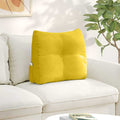 Vidaxl rugkussen geel 60 x 50 x 24 cm fluweel