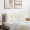 Vidaxl rugkussen crème 120 x 24 x 50 cm fluweel