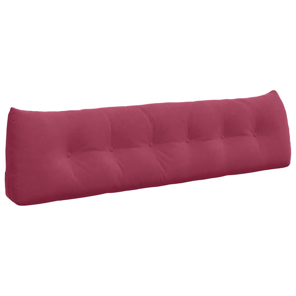 Vidaxl rugkussen wijnrood 180 x 50 x 24 cm fluweel