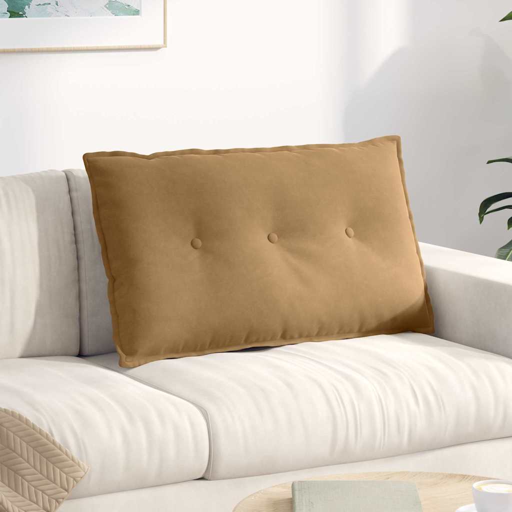 Vidaxl rugkussen bruin 80 x 50 cm katoen stof
