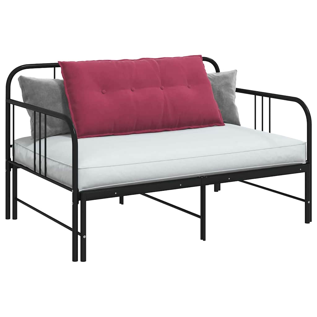Vidaxl rugkussen wijnrood 100 x 50 x 19 cm katoen stof