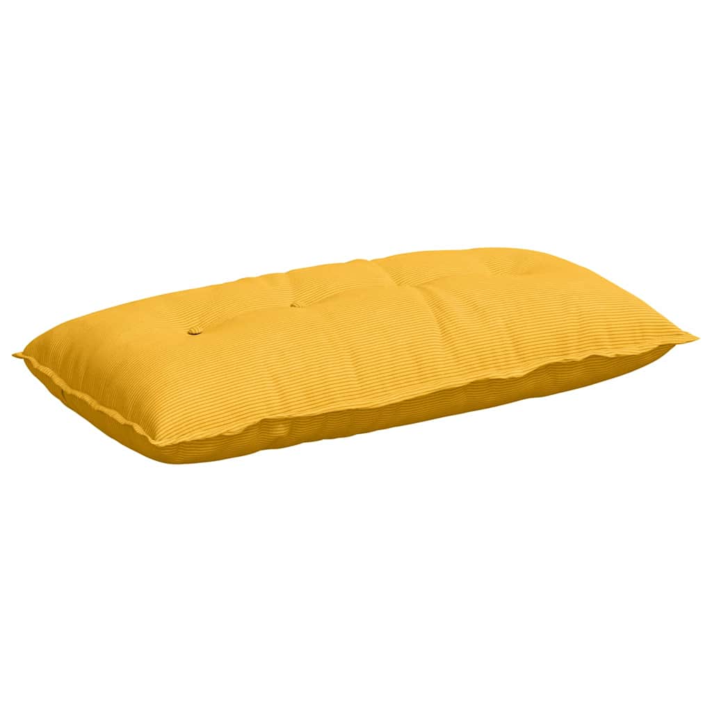 Vidaxl rugkussen lichtgeel 100 x 50 cm cordstof