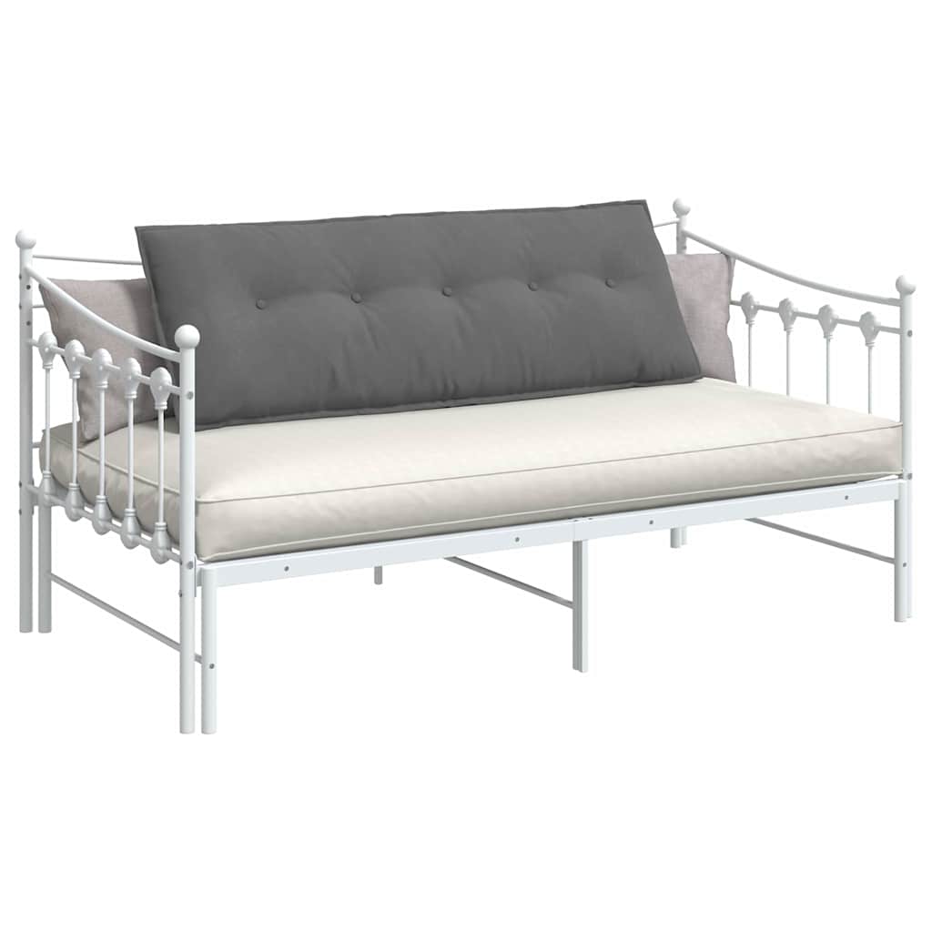 Vidaxl rugkussen donkergrijs 140 x 50 x 19 cm microvezel stof