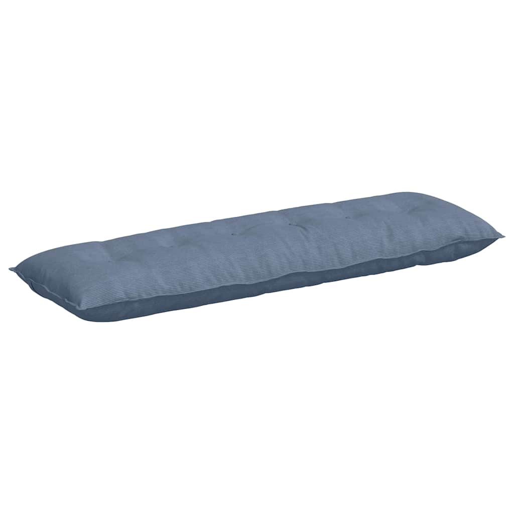 Vidaxl rugkussen blauw 160 x 50 cm cordstof