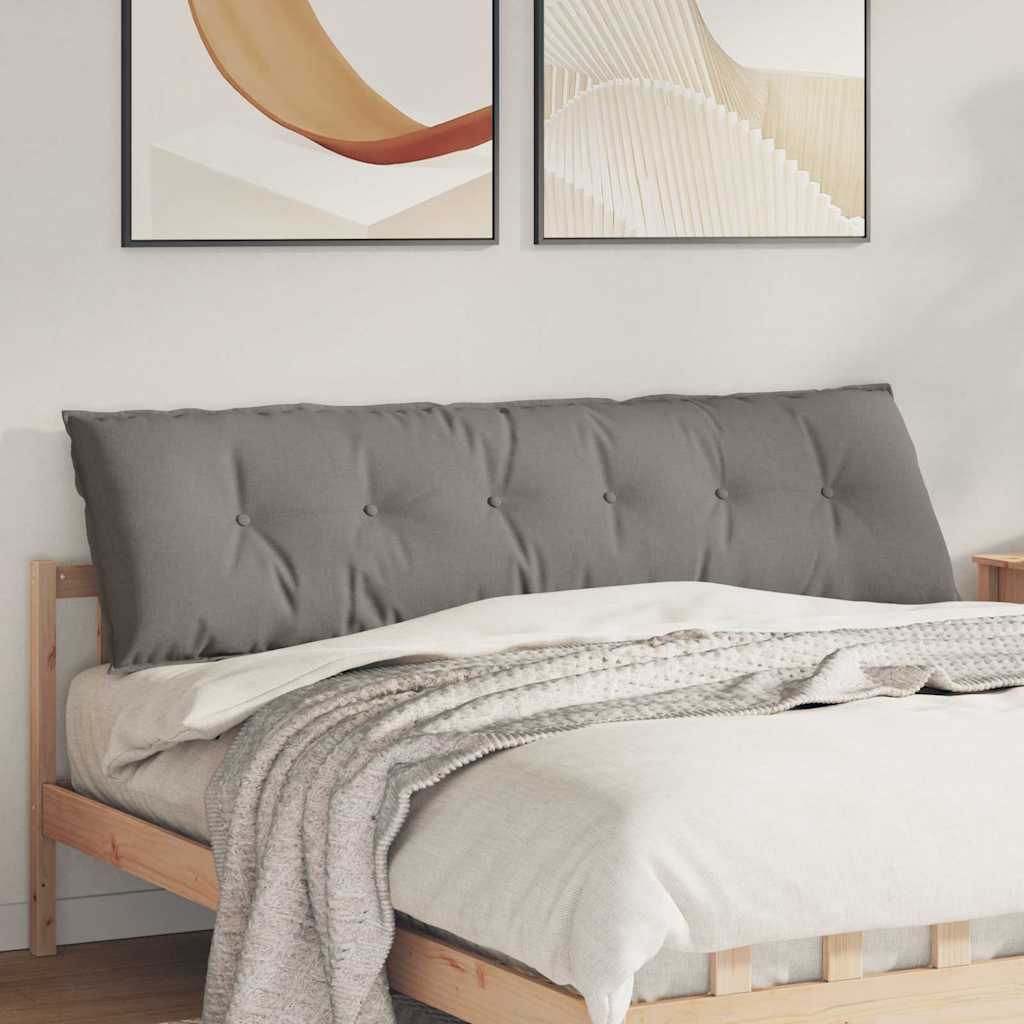 Vidaxl rugkussen taupe 180 x 50 x 19 cm stof