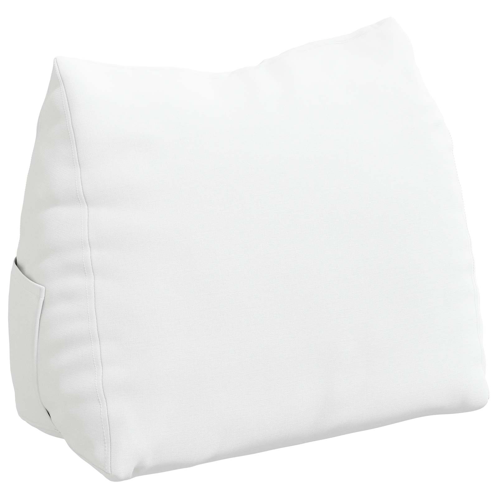 Vidaxl rugkussen wit 45 x 20 x 35 cm stof
