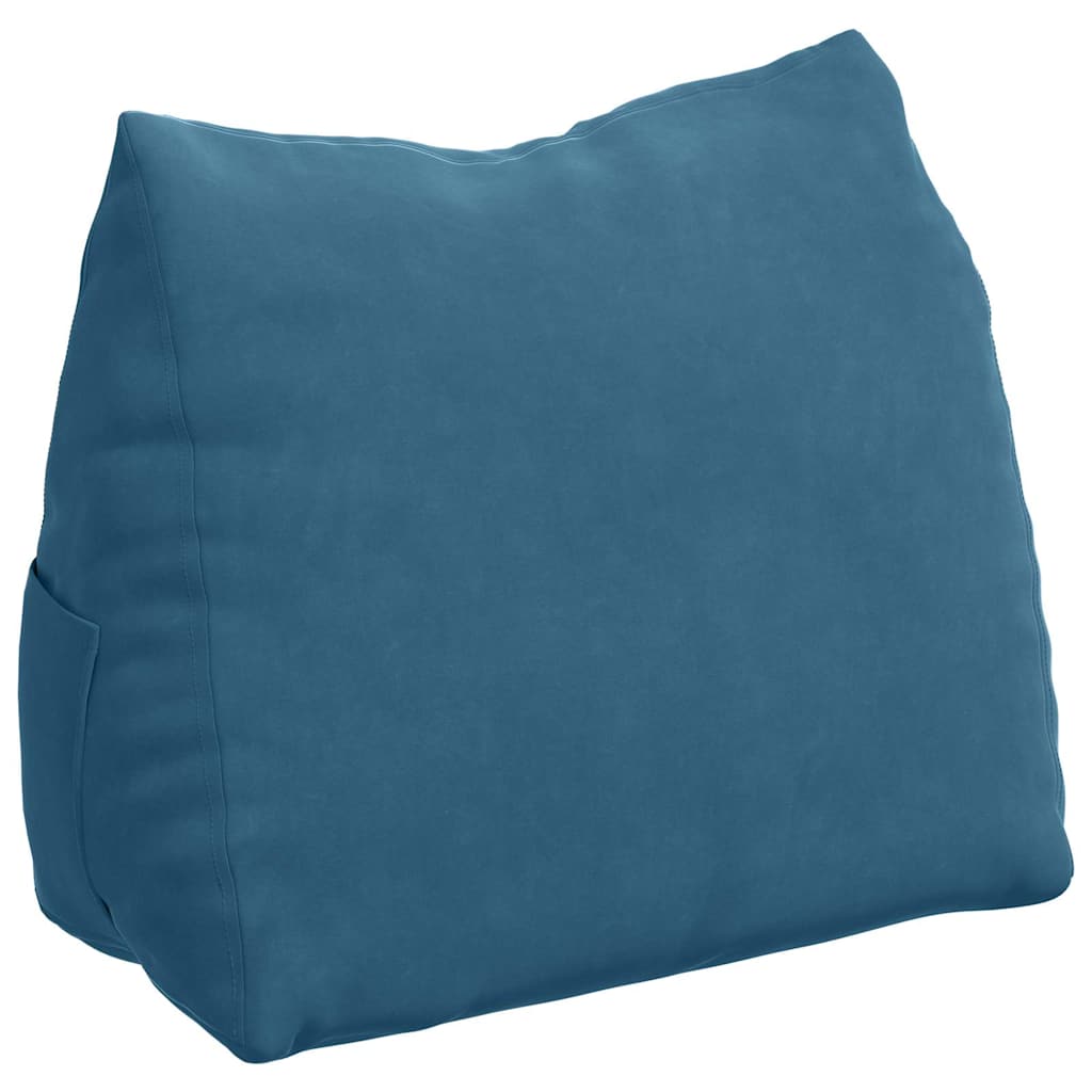 Vidaxl rugkussen blauw 60 x 20 x 50 cm cordstof