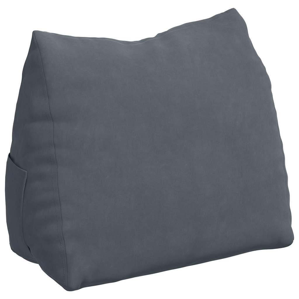 Vidaxl rugkussen donkergrijs 60 x 20 x 50 cm cordstof