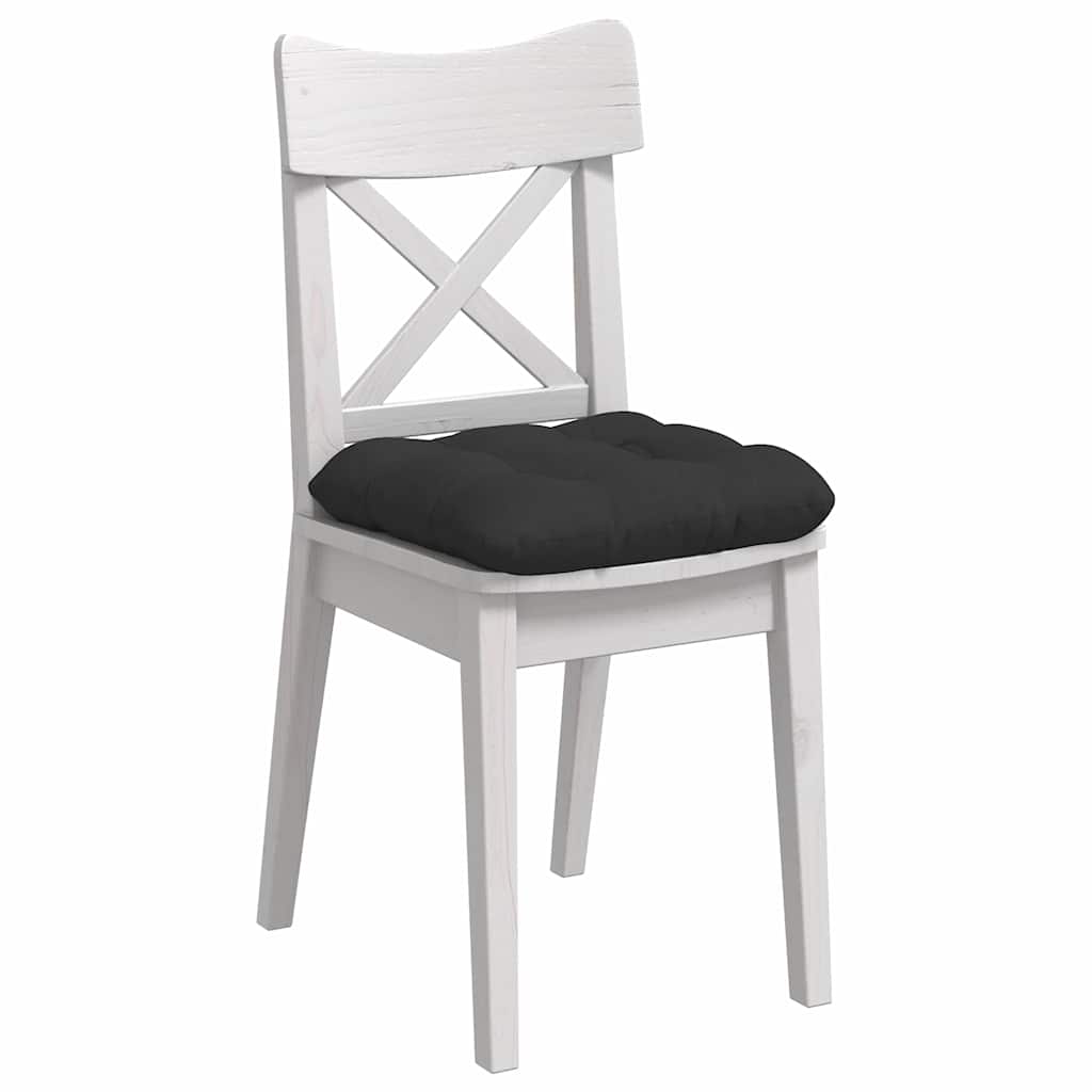 Vidaxl zitkussens 4 st microvezel stof zwart 40 x 40 cm