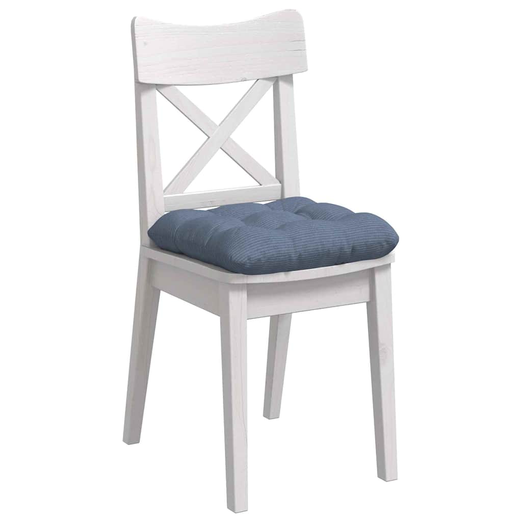 Vidaxl zitkussens 4 pcs blauw 40 x 40 cm katoen stof