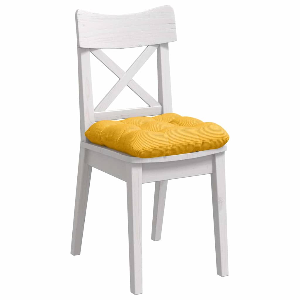 Vidaxl zitkussens 4 pcs lichtgeel 45 x 45 cm katoen stof