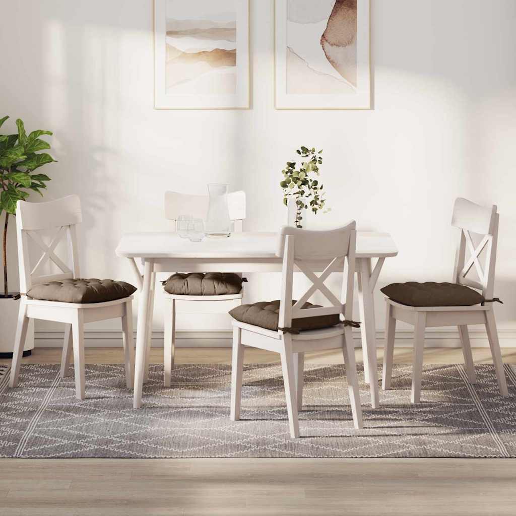 Vidaxl zitkussens 4 pcs bruin 40 x 40 x 6 cm stof